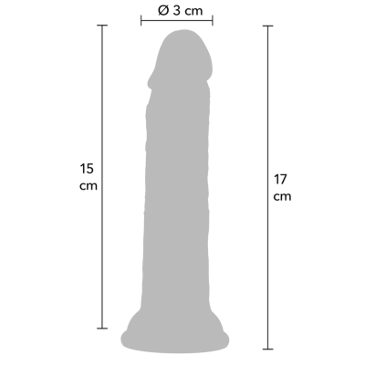 Realistyczne dildo Hidden Desire Dong Liquid z płynnego silikonu z przyssawką 17 cm